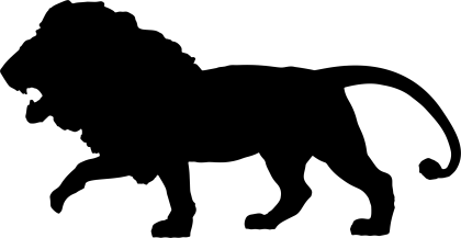 Black Silhouette of a Lion