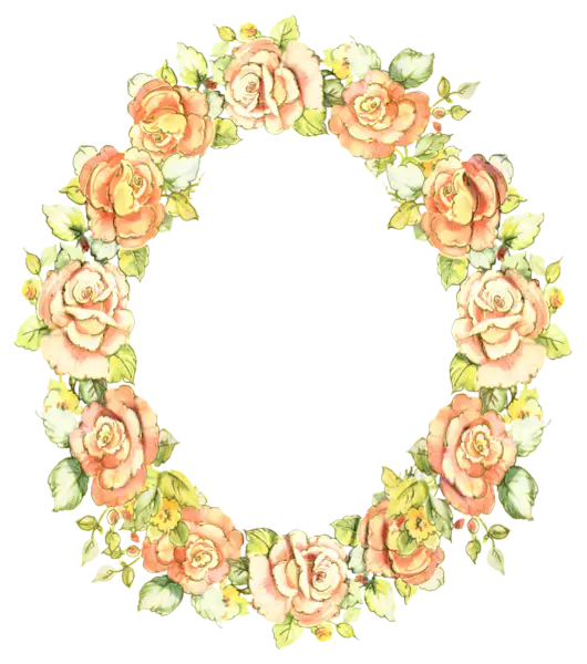 Watercolor Floral Wreath Design