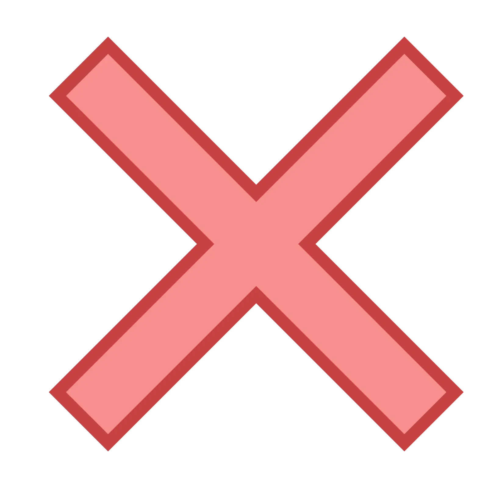 Red Cross Symbol for Error Indication