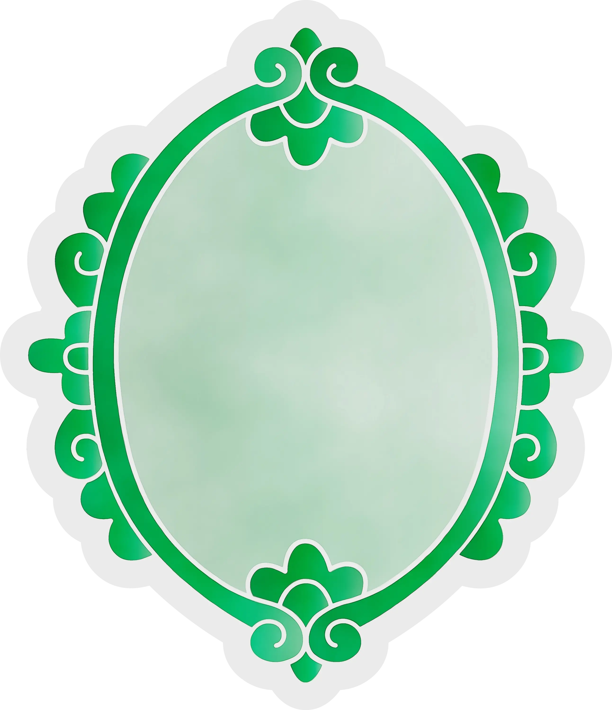 Green Ornamental Frame Design