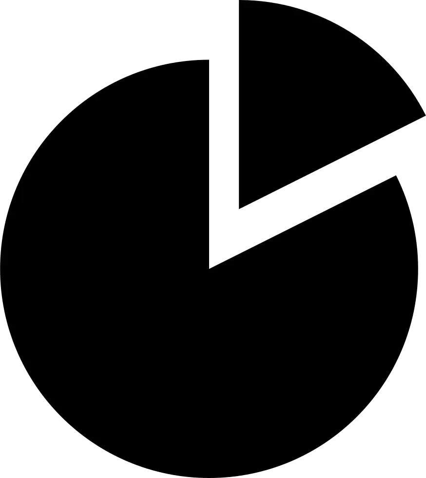 Black Pie Chart Icon Illustration