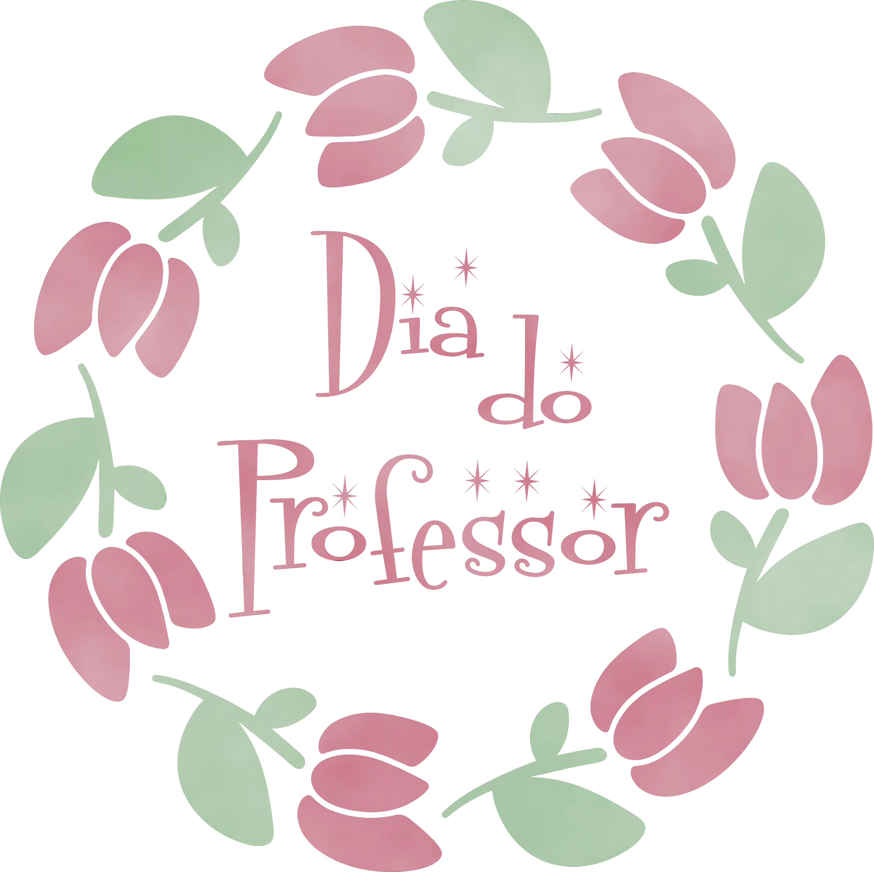 Floral Wreath with 'Dia do Professor' for Teacher's Day