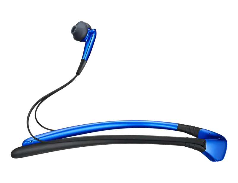 Blue Neckband Headphones Design