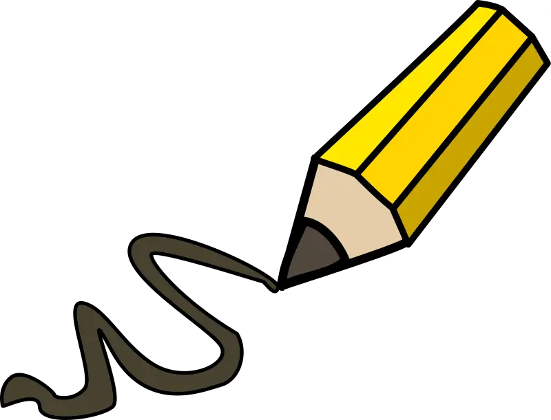 Yellow Pencil Making Sketches