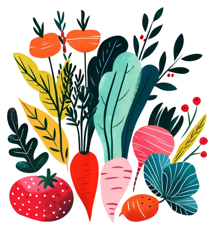 Colorful Vegetables Illustration