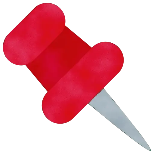 Red Push Pin Illustration