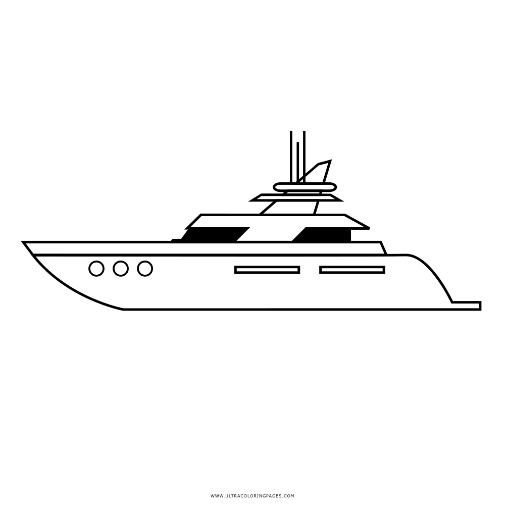 Simple Yacht Line Drawing