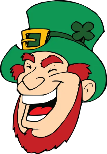 Leprechaun Illustration with Green Hat