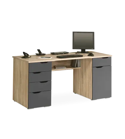 Office Desk with Computer and Accessories