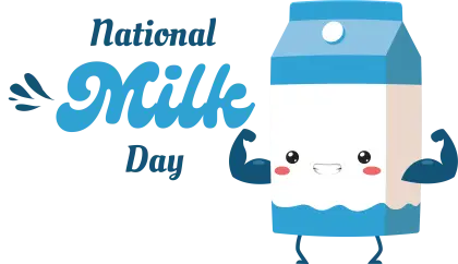 Milk Cartoon Character for National Milk Day
