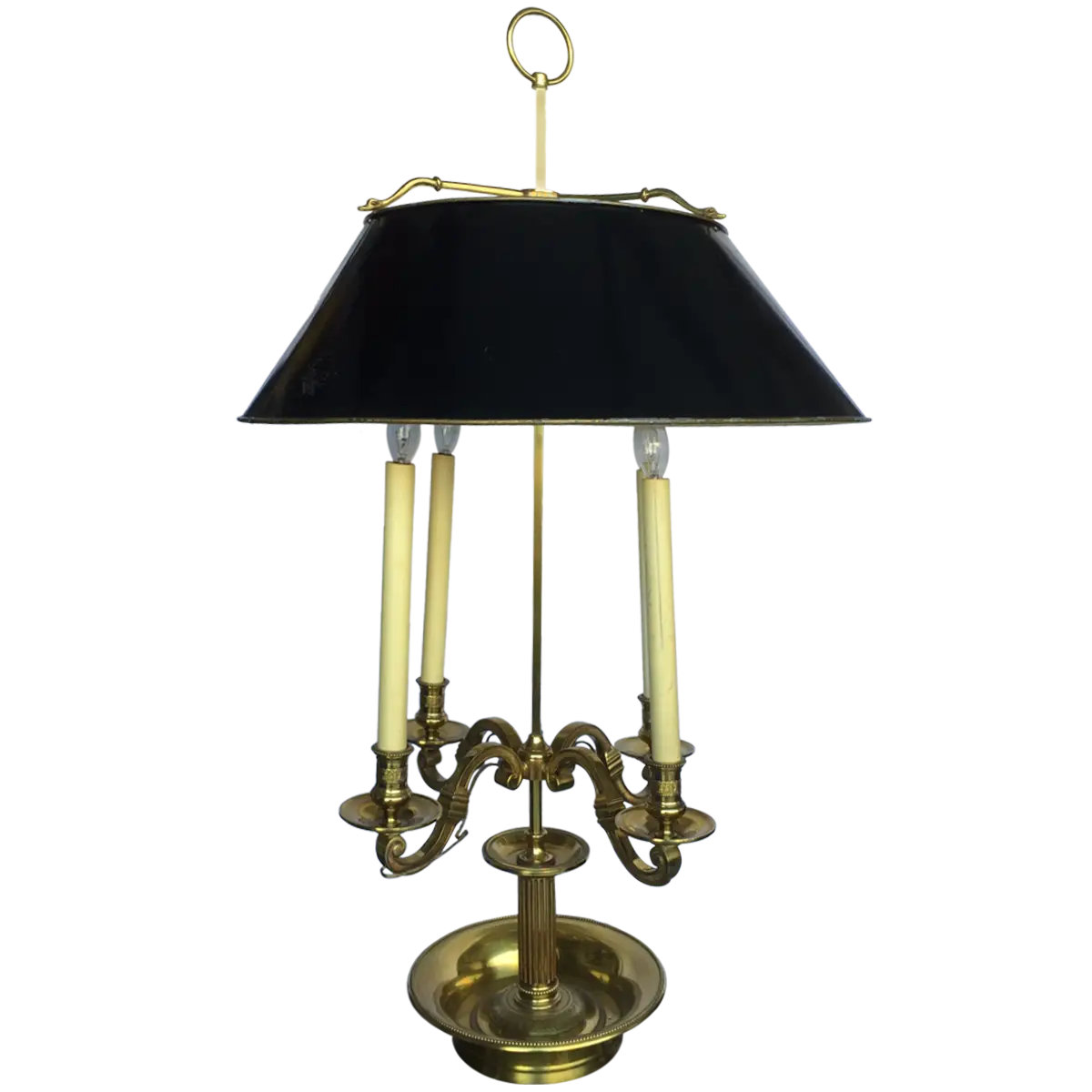 Black and Gold Candlestick Lamp for Classic Interiors