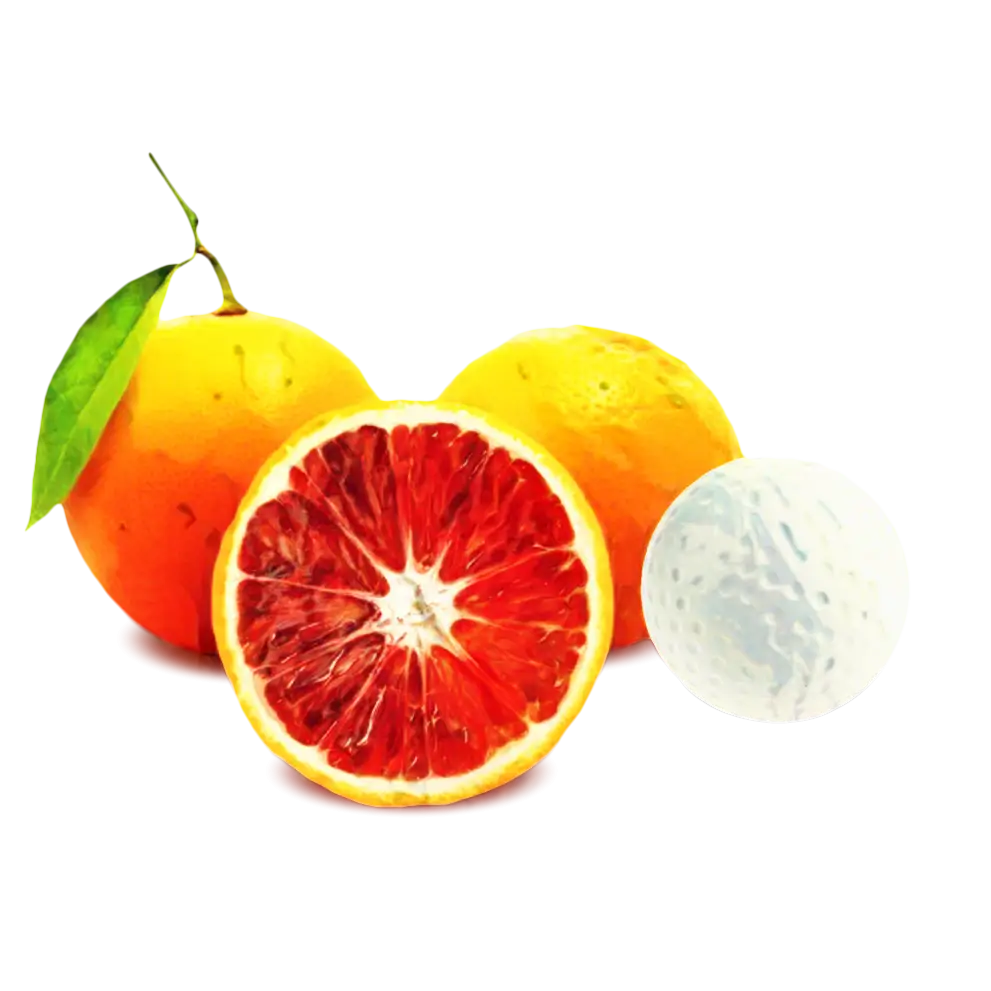 Whole and Sliced Oranges Display