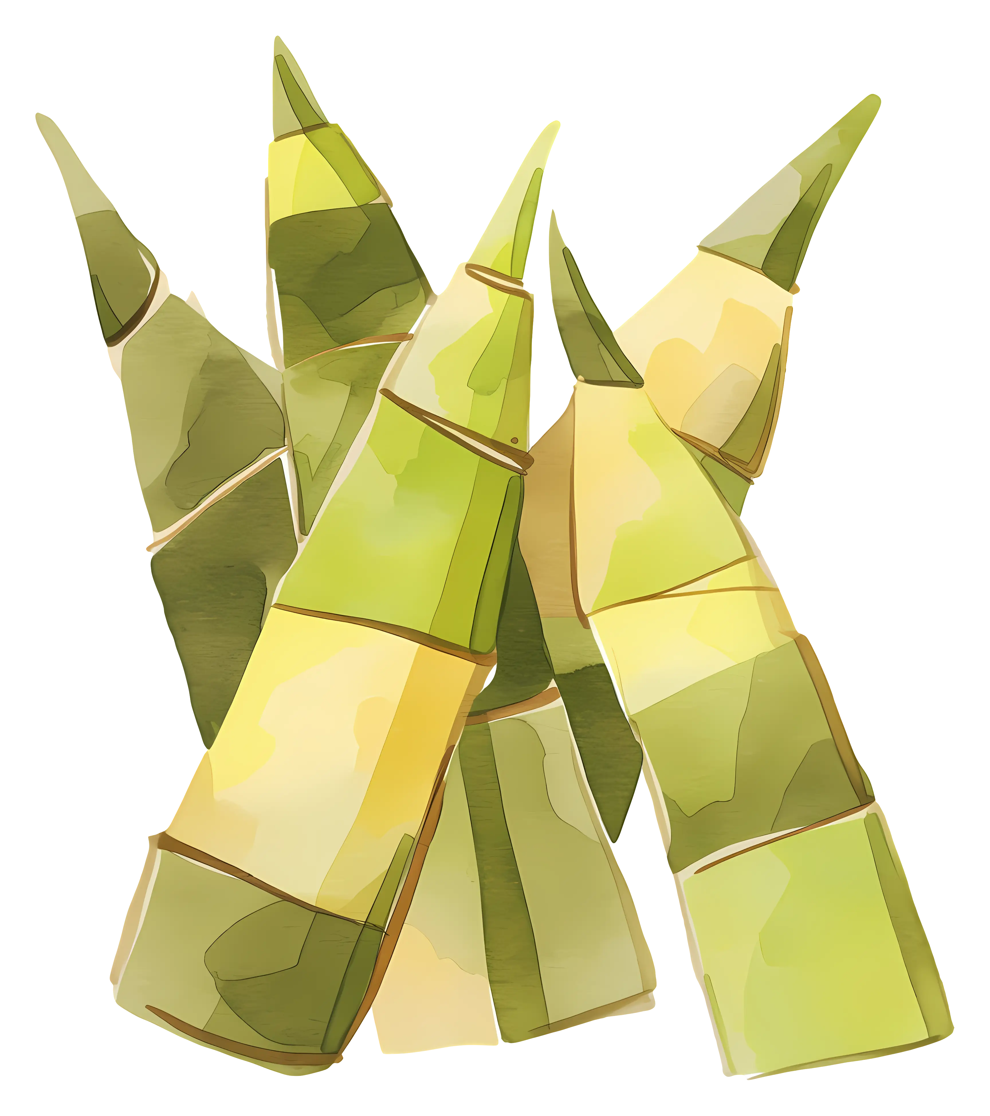 Bamboo Shoots Illustration