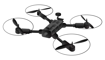 Black Drone Quadcopter for Technology Use
