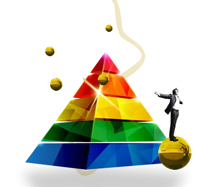 Colorful 3D Geometric Pyramid