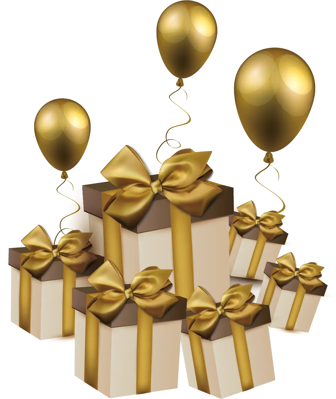 Golden Gifts and Balloons