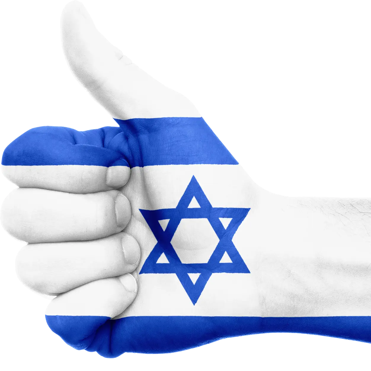 Thumb Gesture with Israel Flag Design