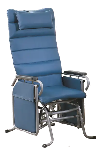 Blue Recliner Chair with Padded Design