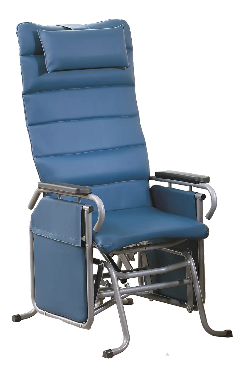 Blue Recliner Chair with Padded Design