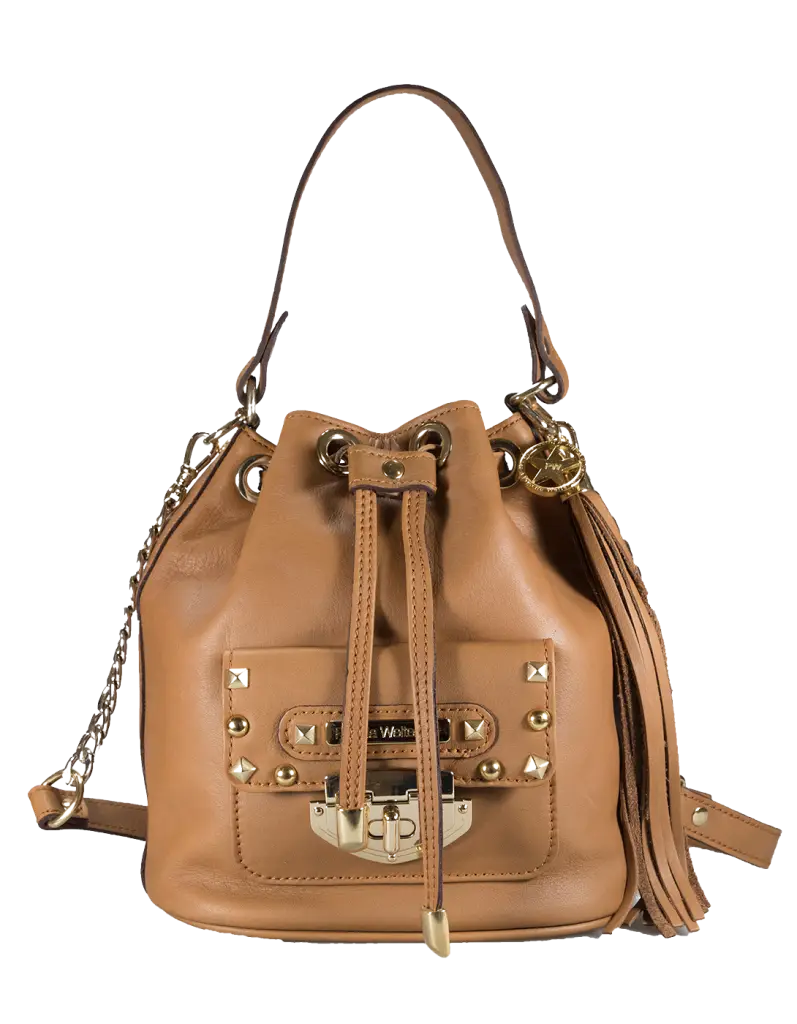 Tan Leather Bucket Bag