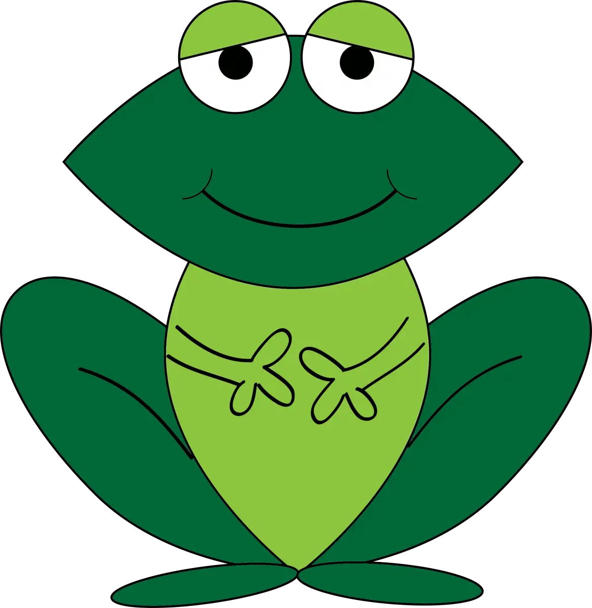 Happy Cartoon Frog Illustration