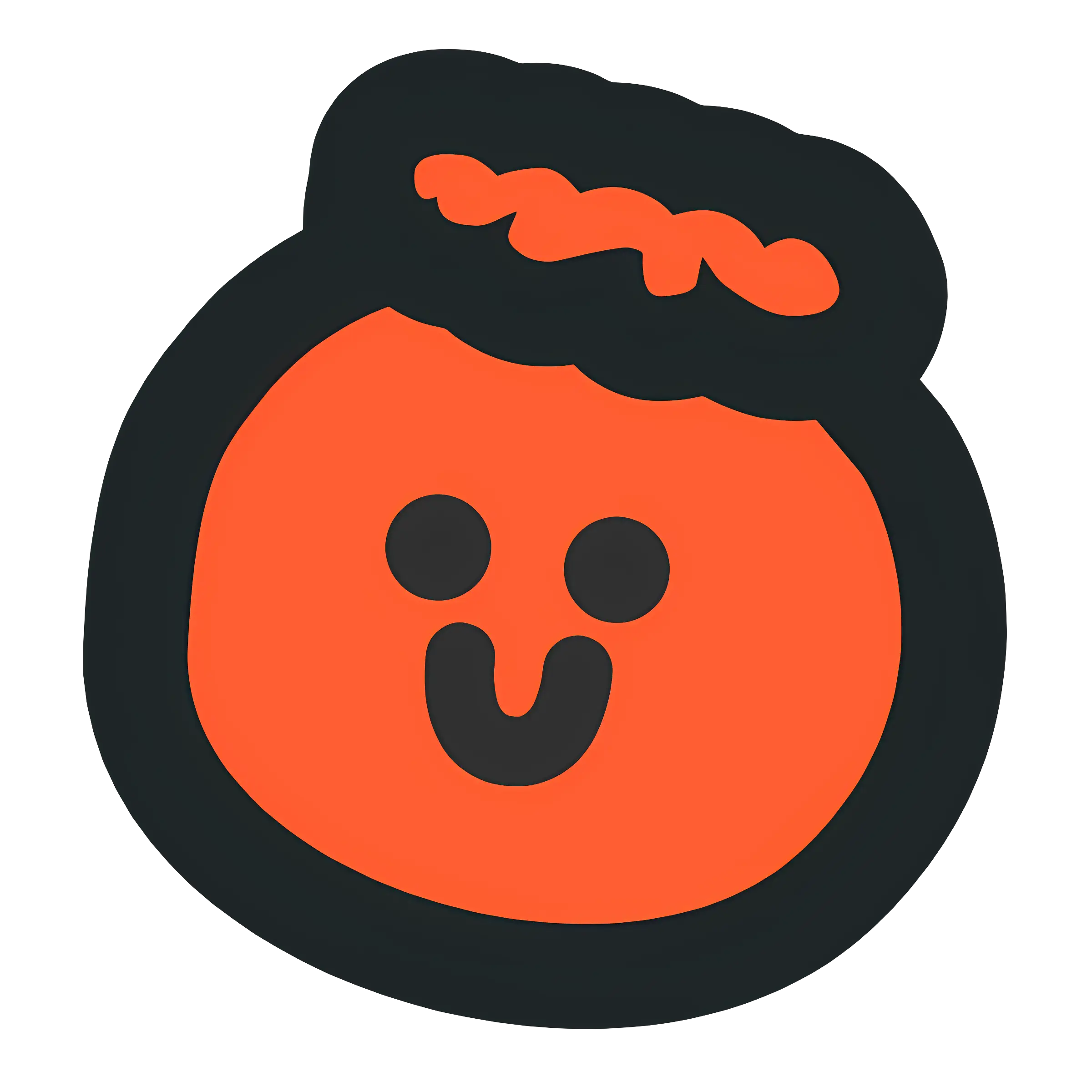 Orange Smiley Face Emoji