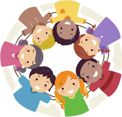 Children in a Circle Illustration