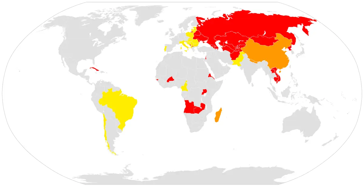 Color-Coded World Map