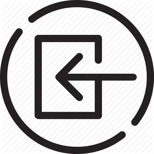 Enter Symbol with Arrow in Circle