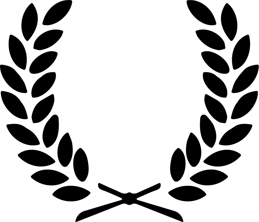 Black Laurel Wreath Symbol