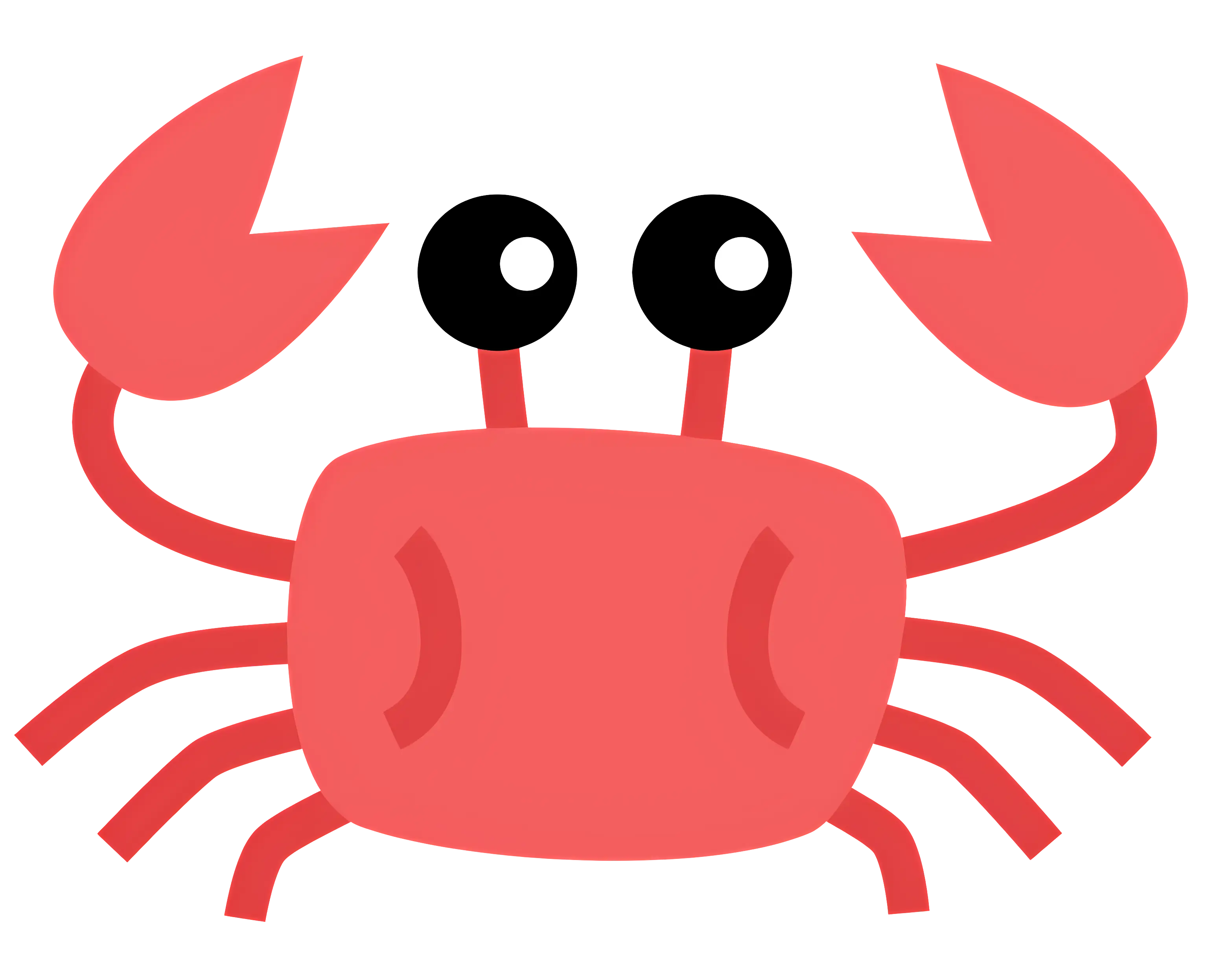 Cute Red Cartoon Crab Illustration