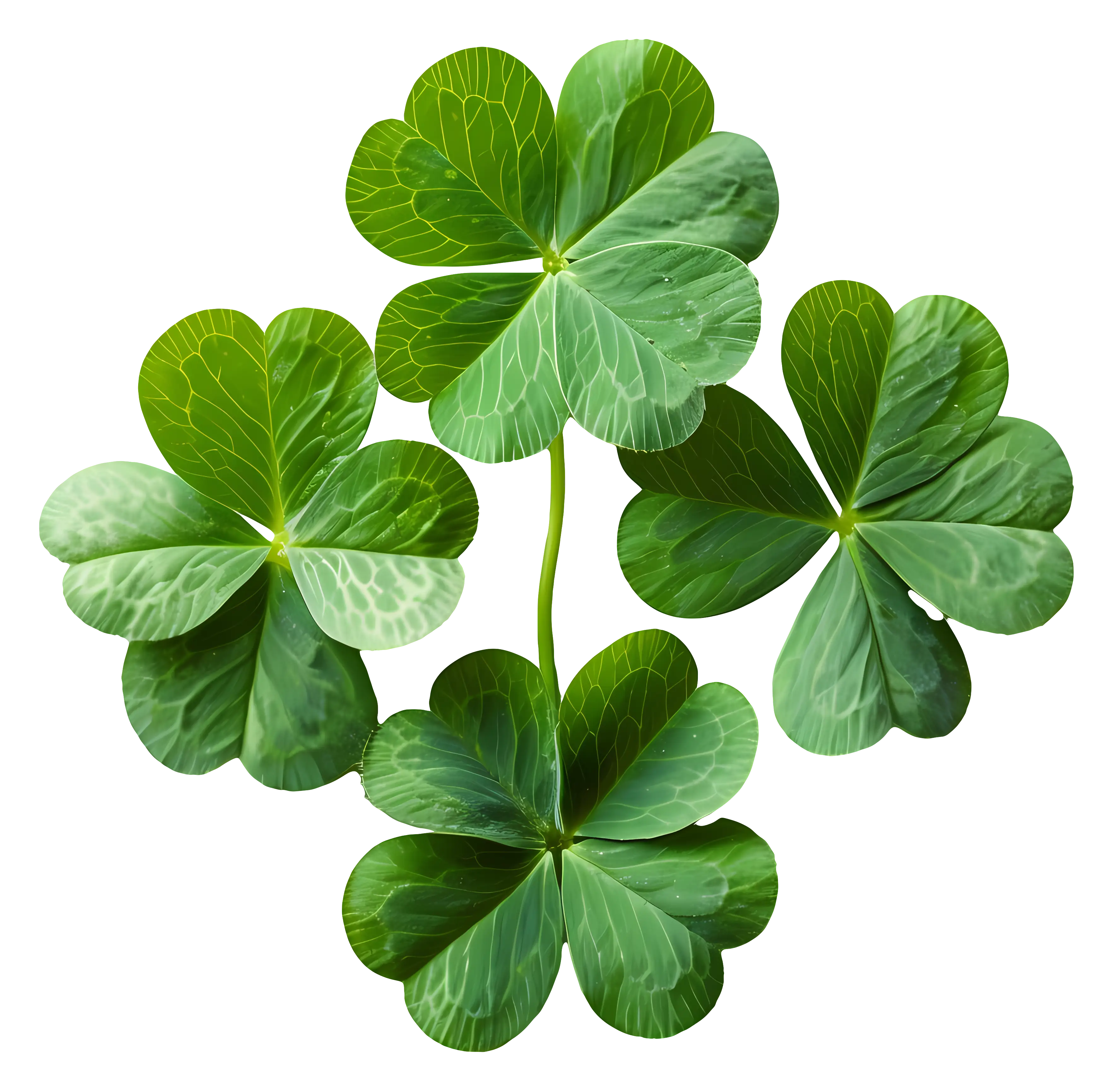 Natural Three-Leaf Clovers Illustration