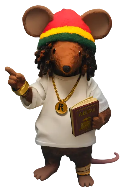 Mouse with Dreadlocks Illustration