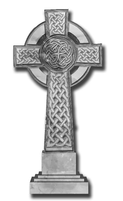 Stone Celtic Cross with Intricate Patterns