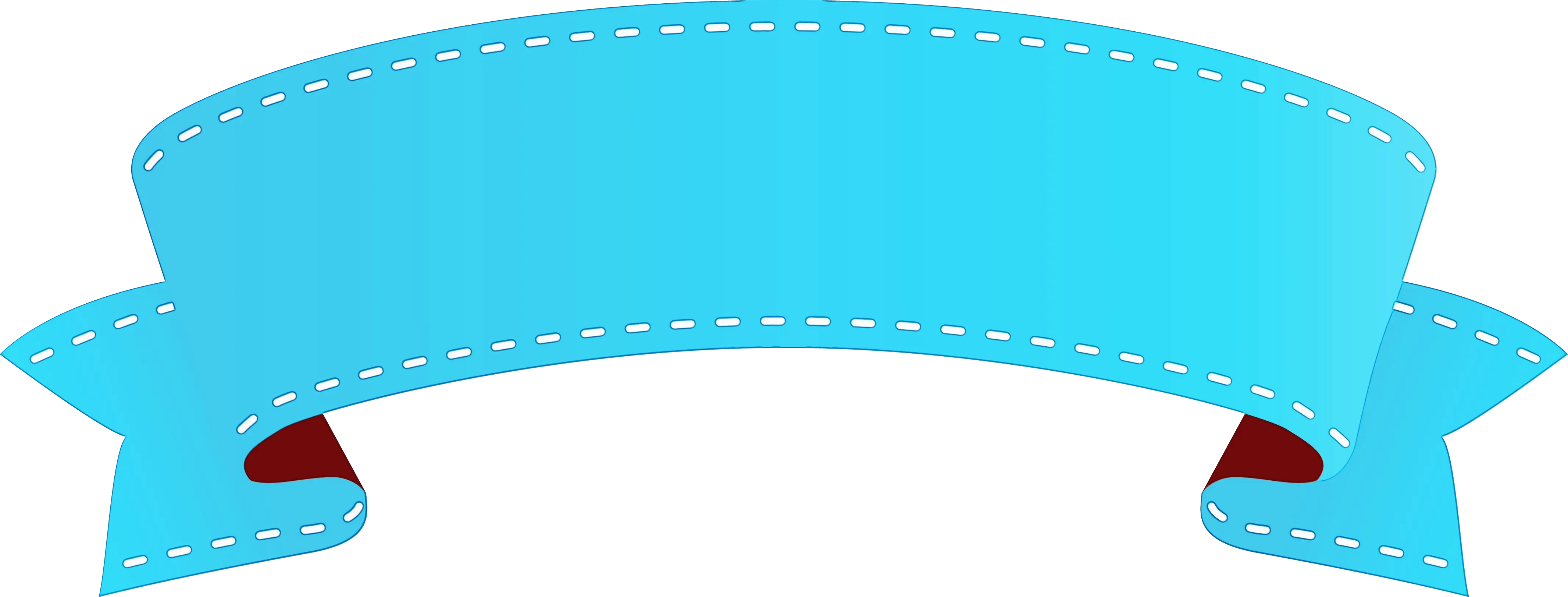Blue Ribbon Banner Decoration