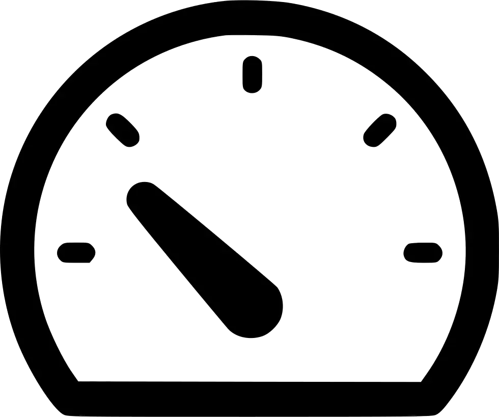 Black Speedometer Icon Representation