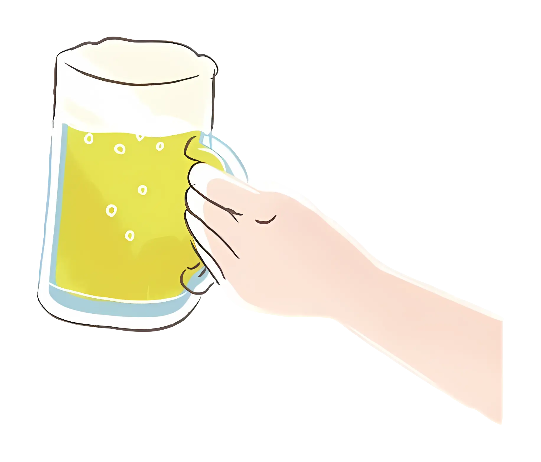 Hand Holding a Beer Mug