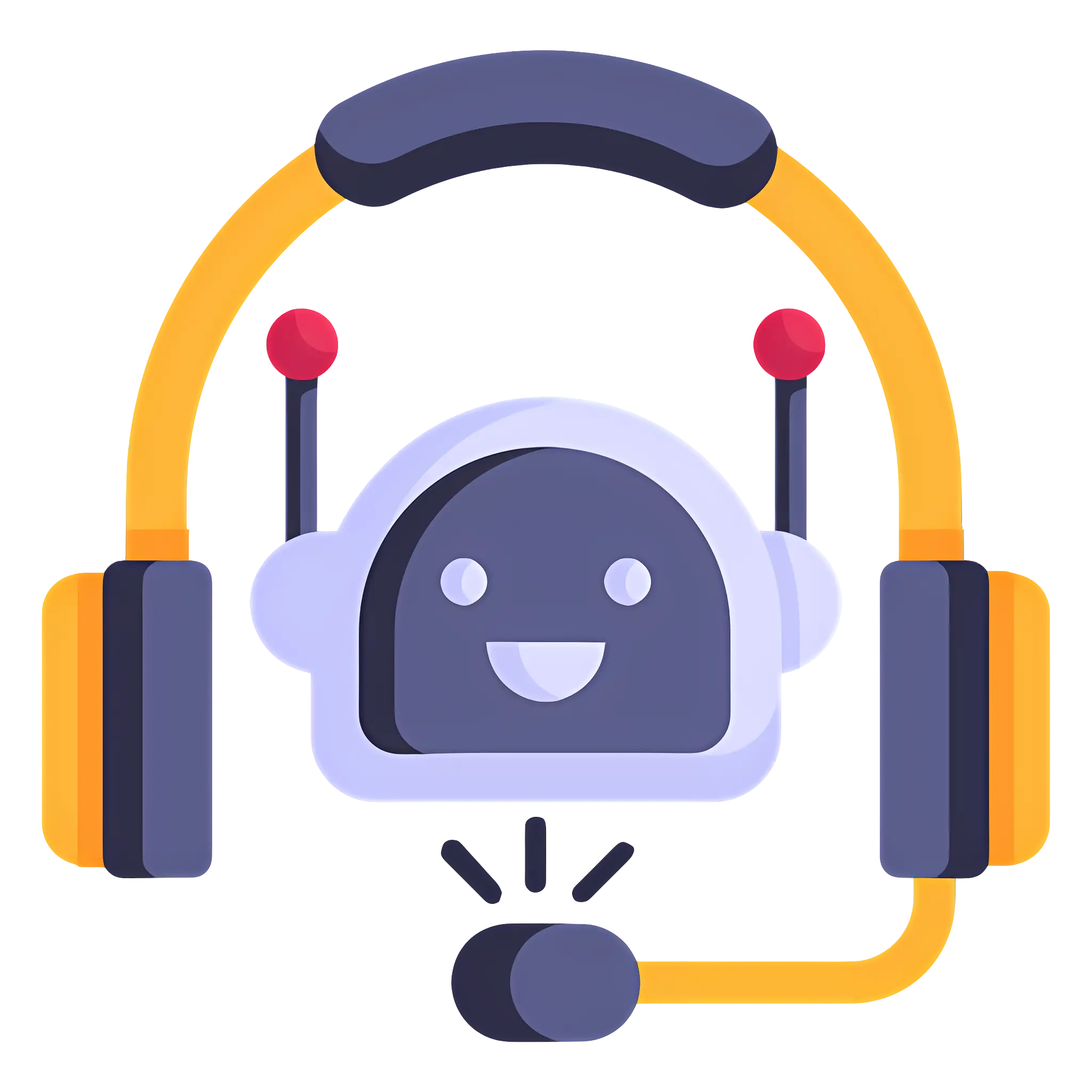 Robot with Headset for Communication