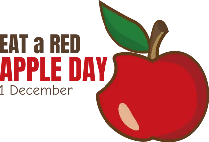 Red Apple Icon for Eat a Red Apple Day