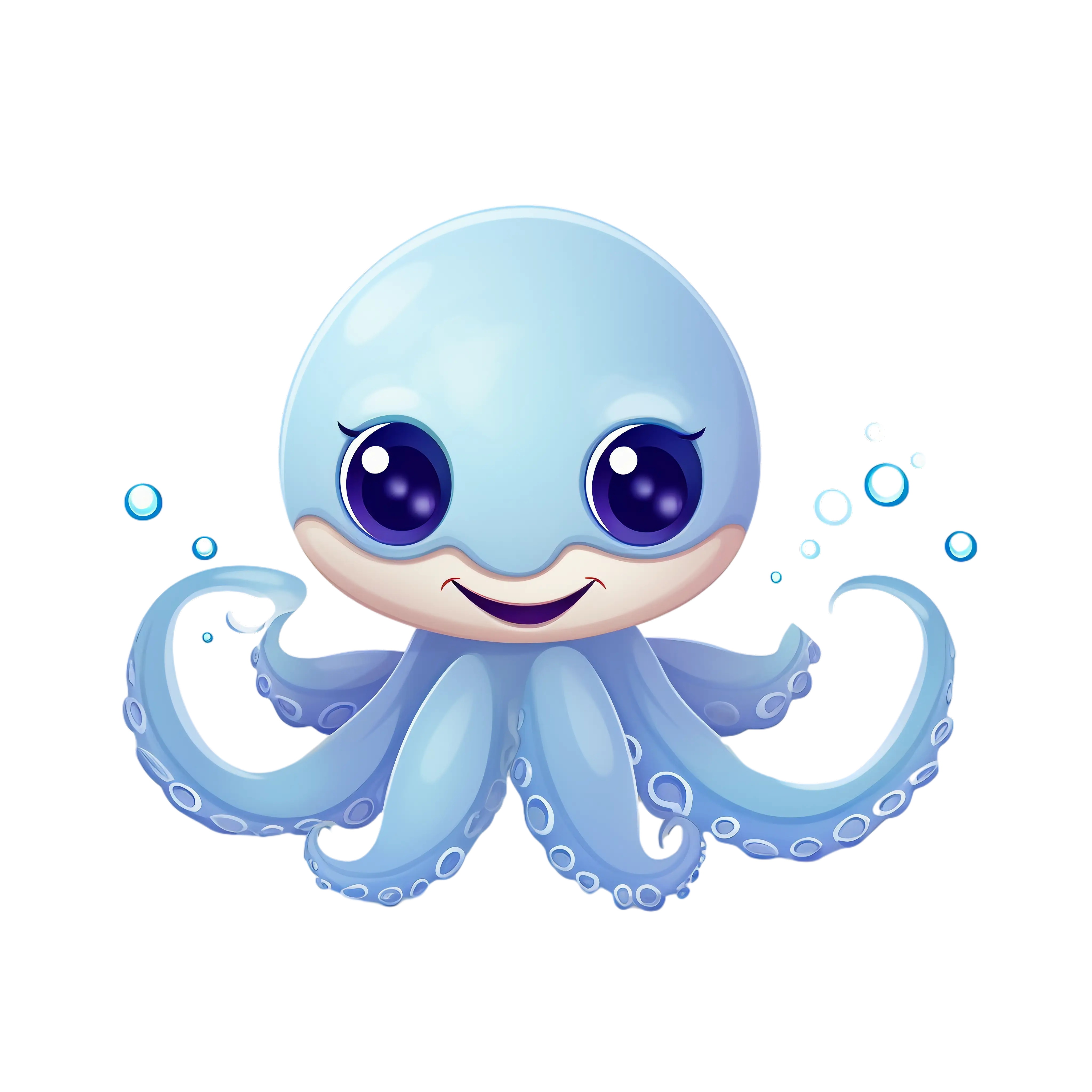 Adorable Octopus Cartoon Illustration