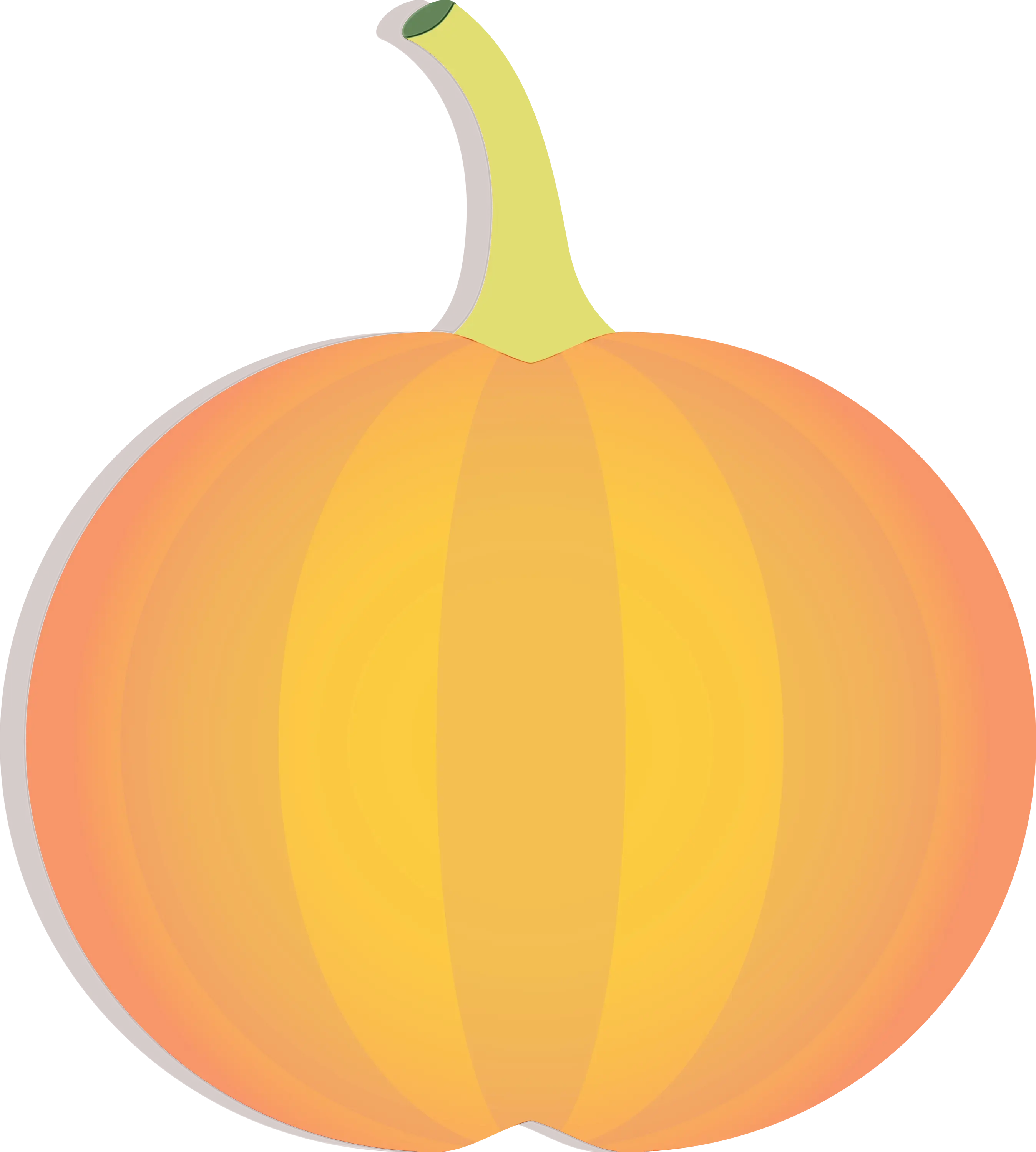 Bright Orange Pumpkin Illustration
