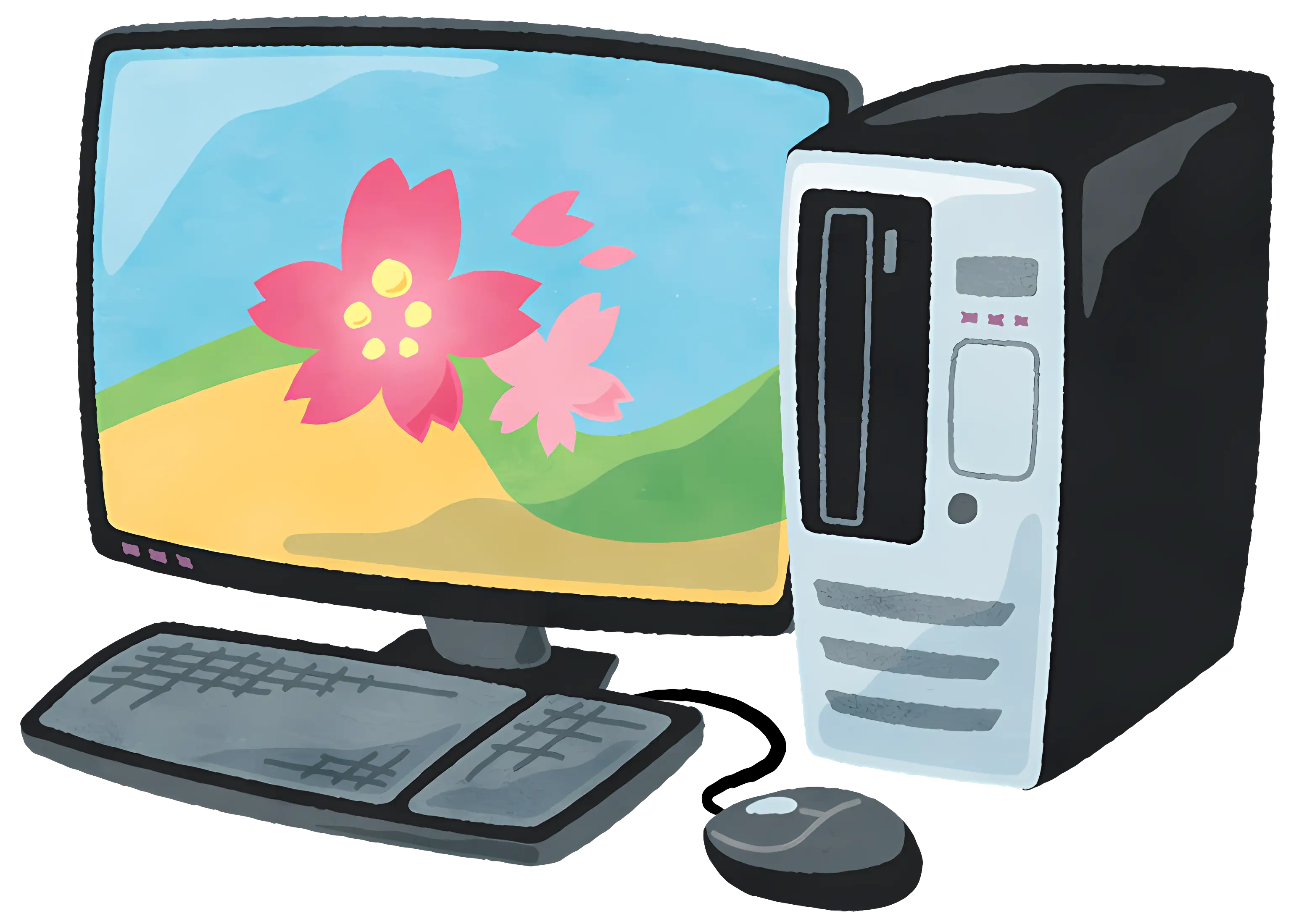 Modern Desktop Computer Setup