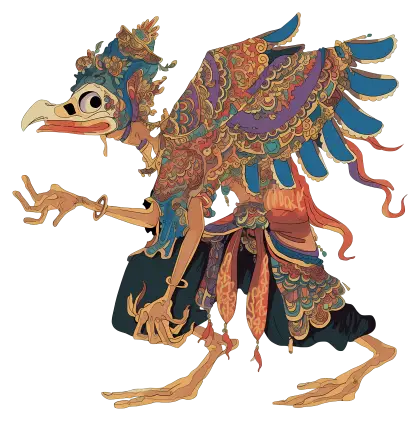 Mythical Bird Creature in Costume