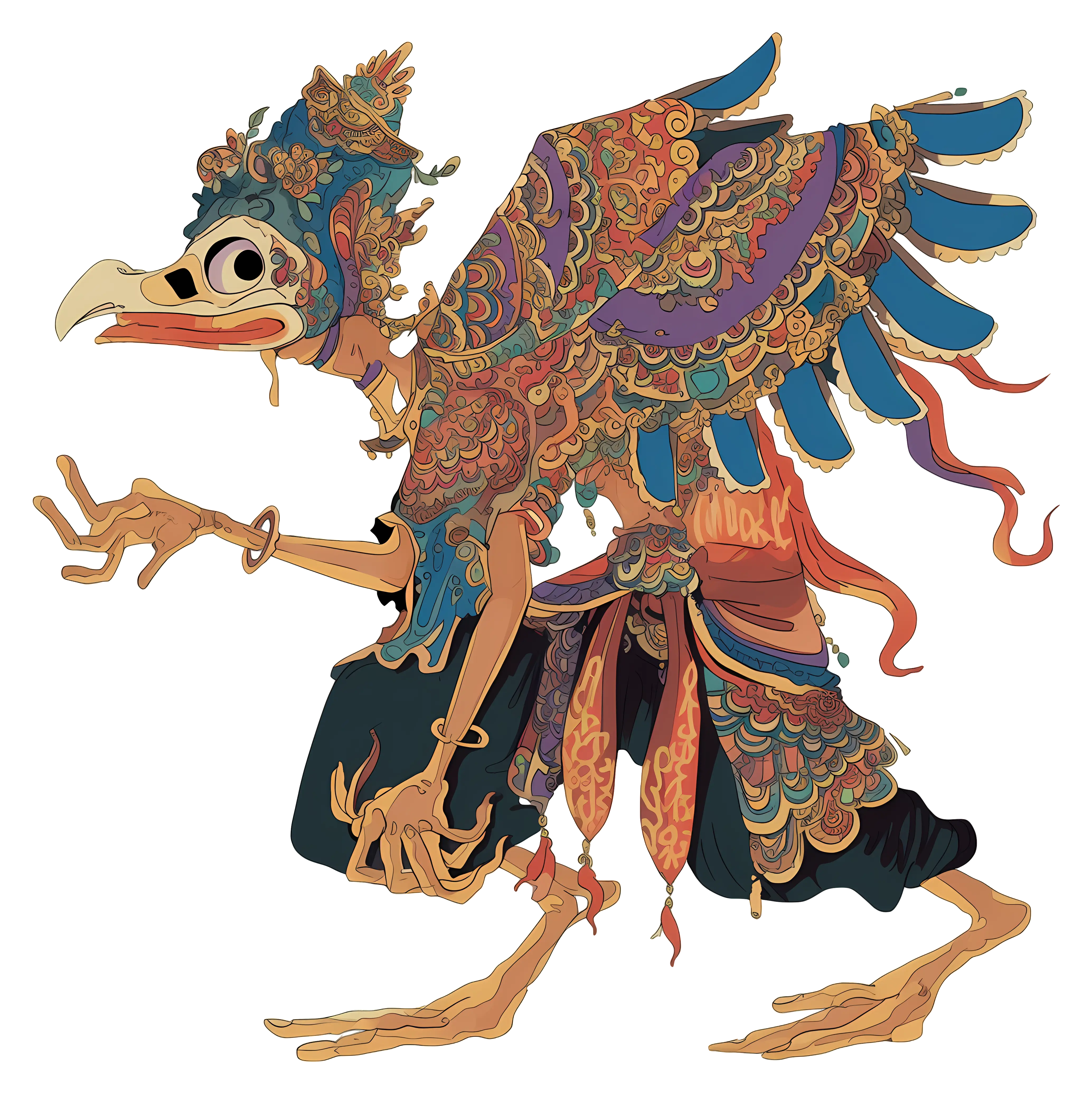 Mythical Bird Creature in Costume