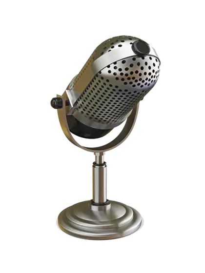 Vintage Microphone on Stand