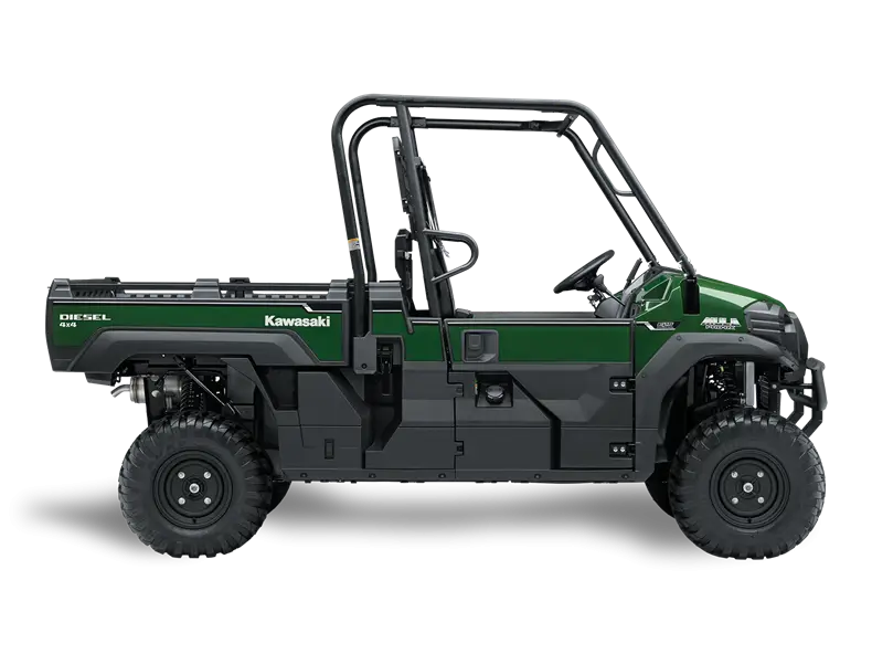 Green Kawasaki Utility Vehicle for Off-Road Tasks