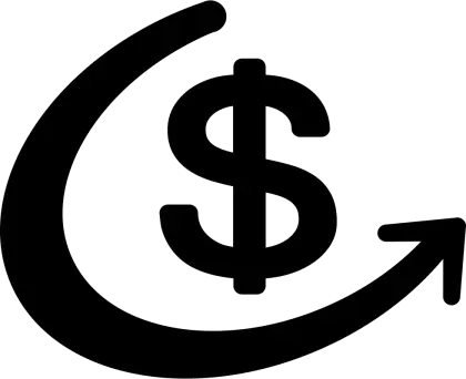 Dollar Sign with Upward Arrow