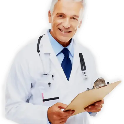 Doctor Holding a Medical Clipboard