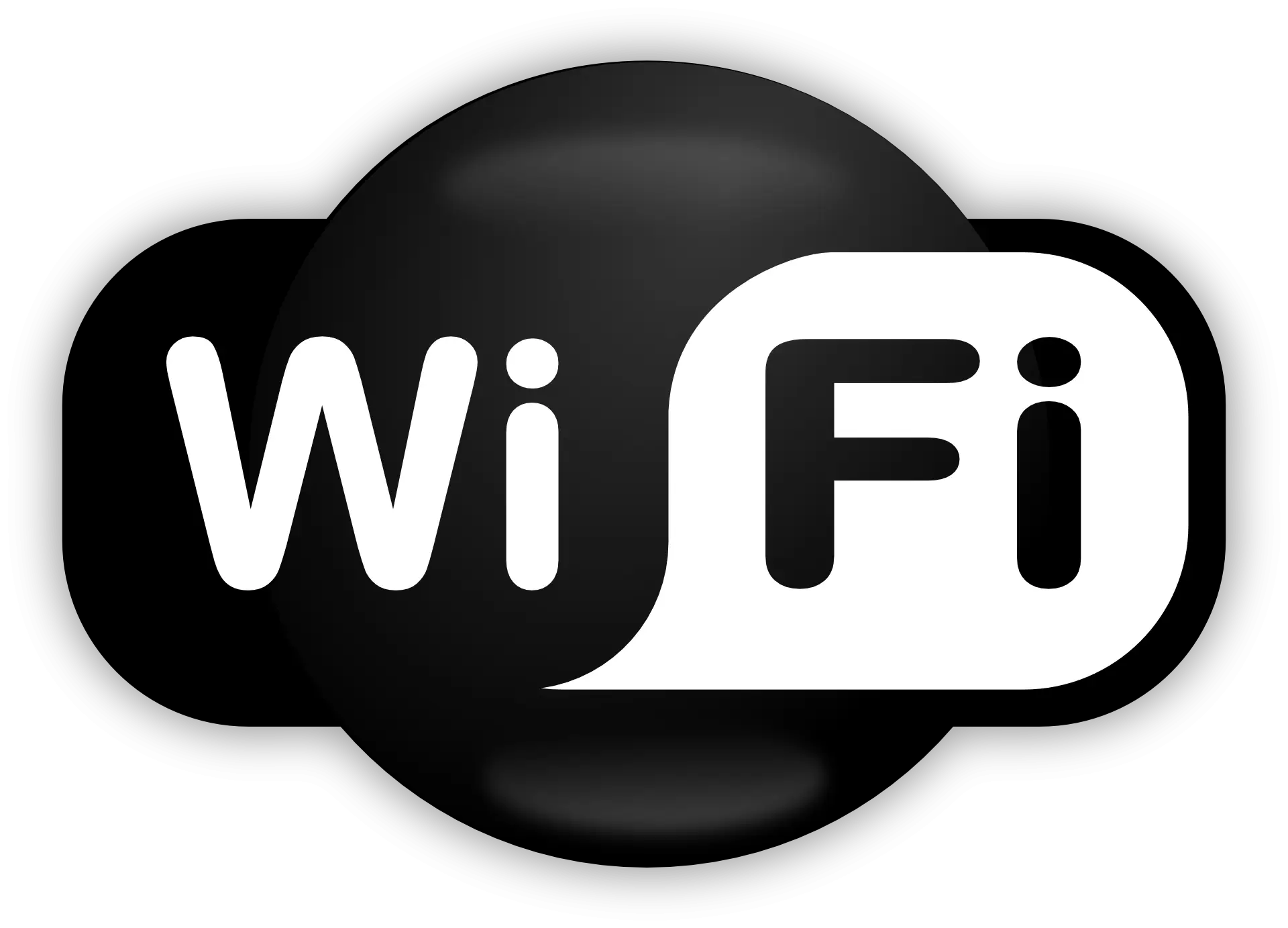 Black and White Wi-Fi Logo Design