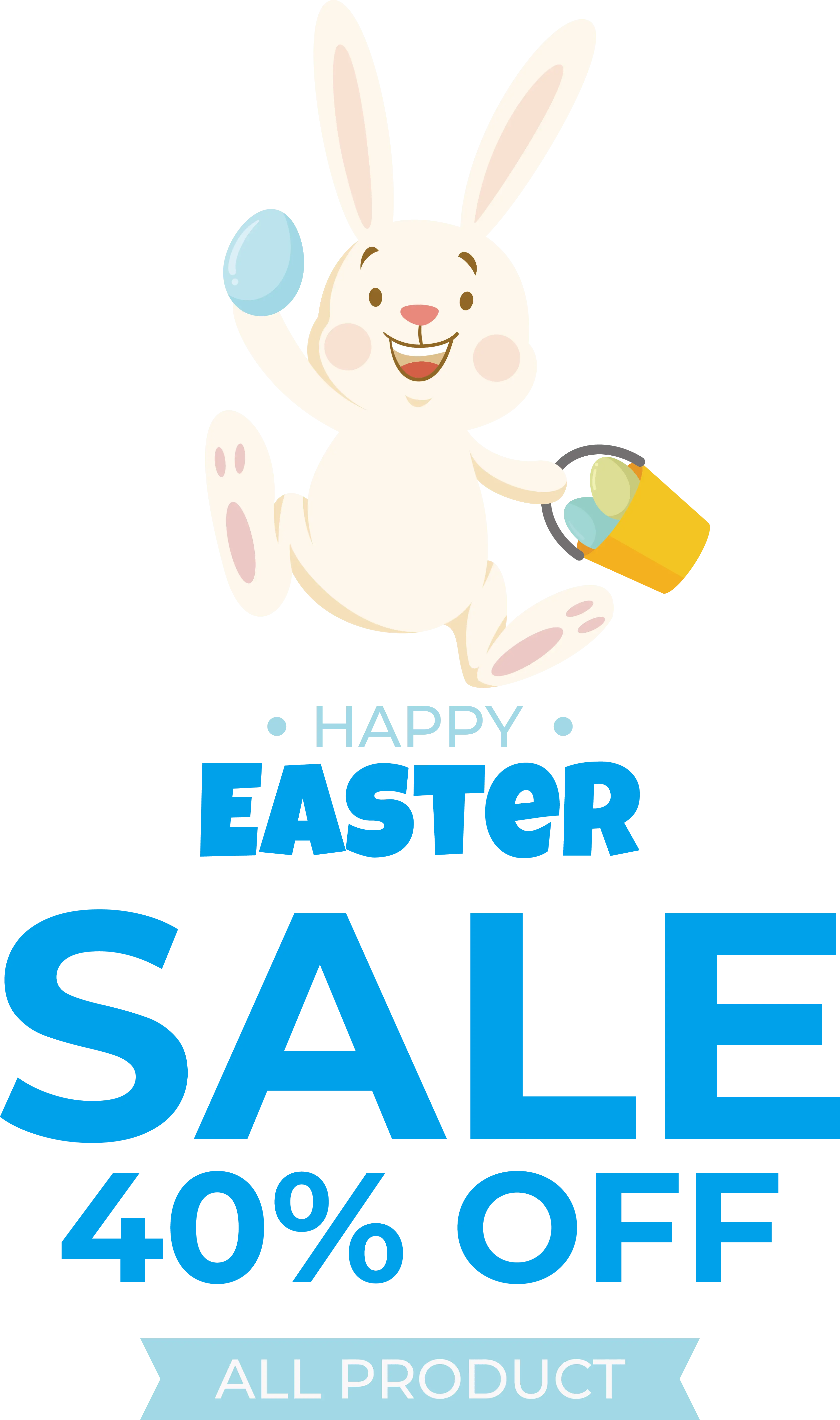 Jumping Bunny Easter Sale Design